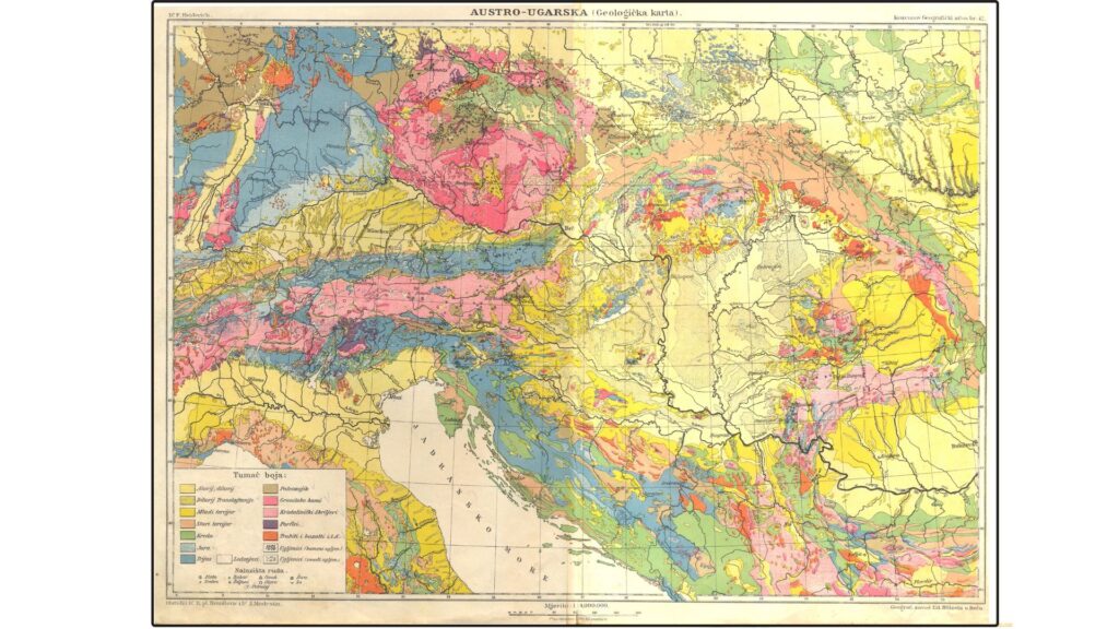Geological maps of Europe from the Austro-Hungarian period