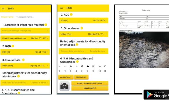 Free RMR - Rock Mass Rating App for Android