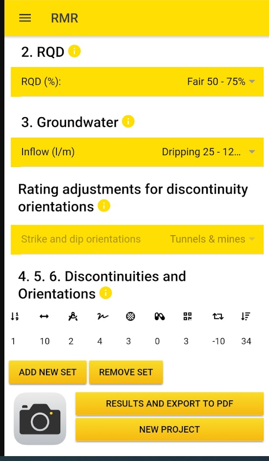 Free RMR - Rock Mass Rating App for Android