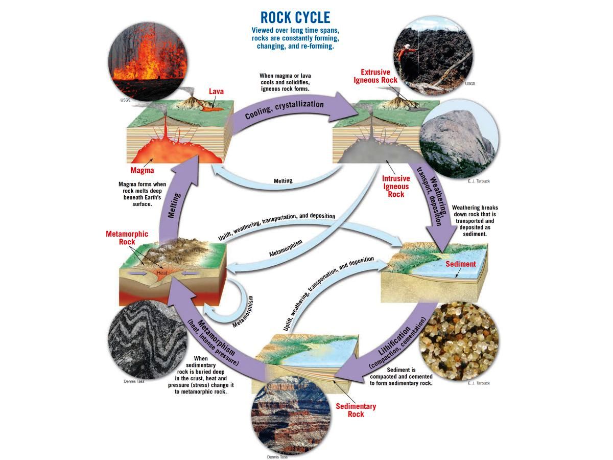 The rock cycle diagram